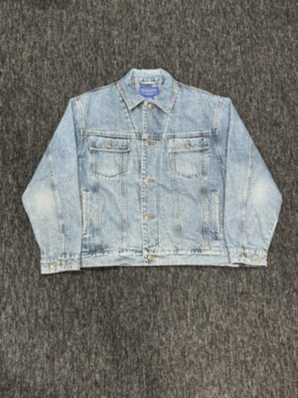 Vintage Pendleton Denim Jacket Flannel Lined 90s 2000s Trucker Size Large